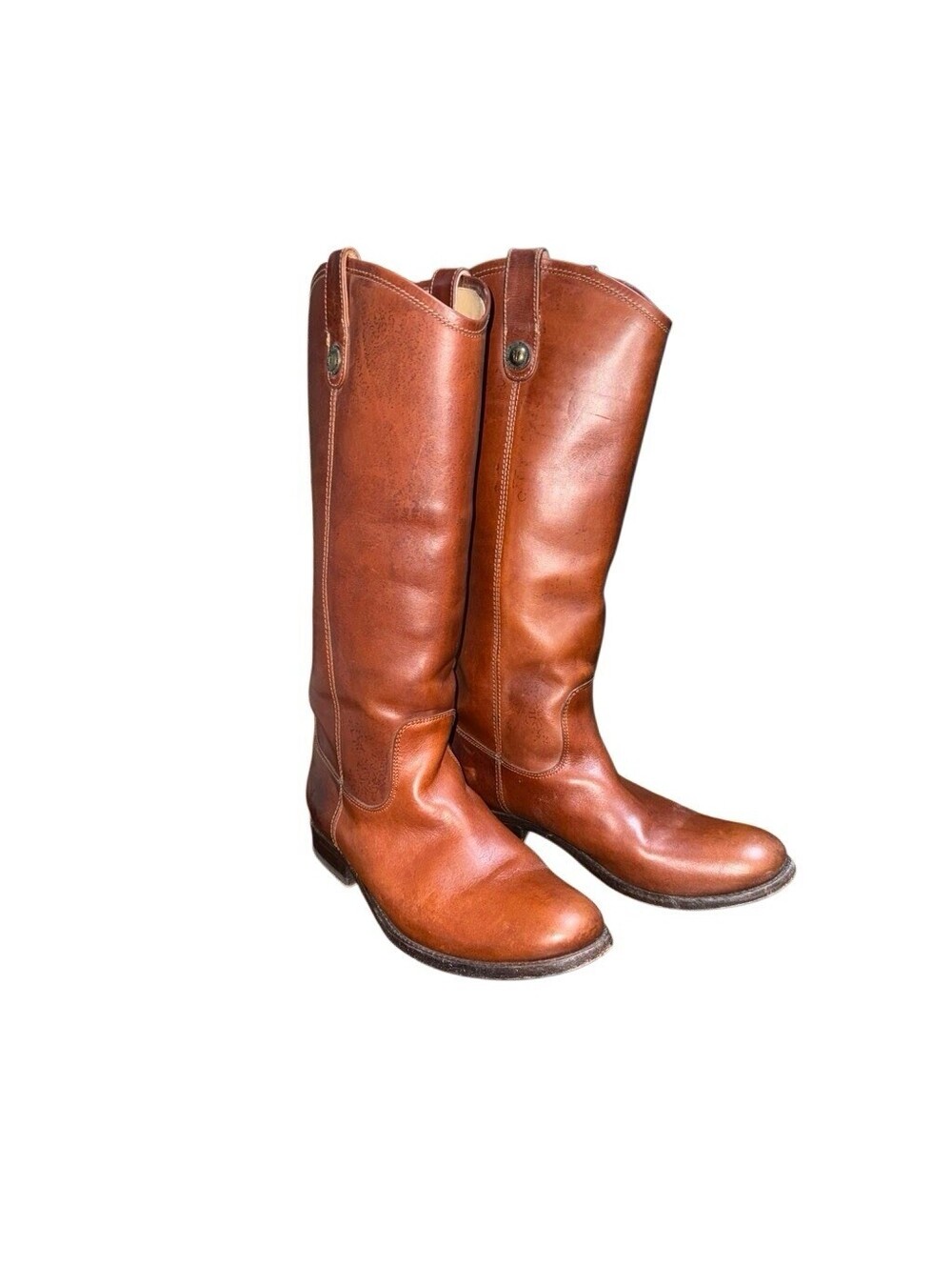 Frye Melissa Button 77167 Brown Leather Knee High Riding Boots Size 9 B Read - Picture 3 of 9